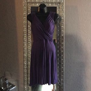 Venus purple sleeveless cross cross dress